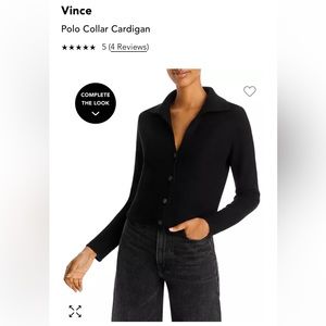 Vince cashmere polo cardigan NWT
